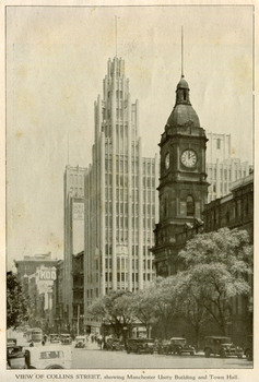 Views of Collins Street - showing the Manchester Building and Melbourne Town Hall - page 40