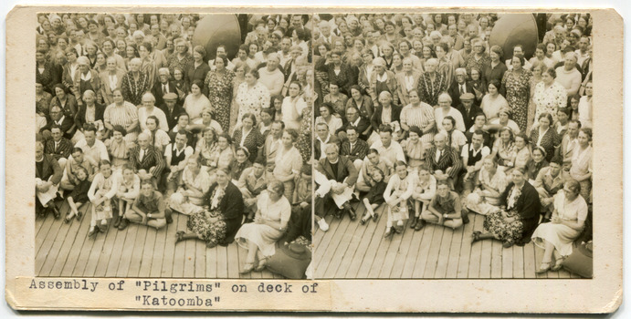 43	Assembly of “Pilgrims” on deck of “Katoomba”