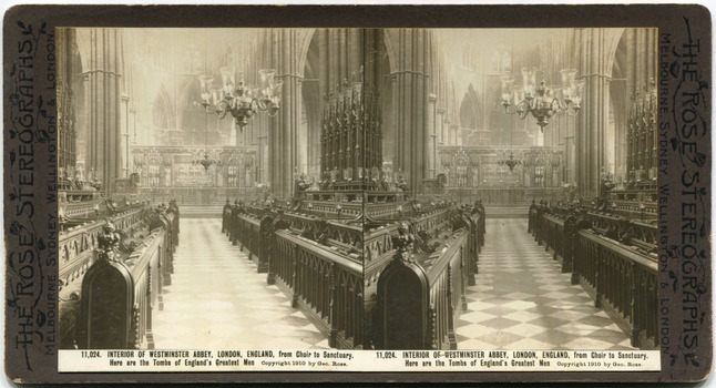 3	11,024	Interior of Westminster Abbey, London, England, from Choir to Sanctuary Here at the Tombs of England’s greatest men.