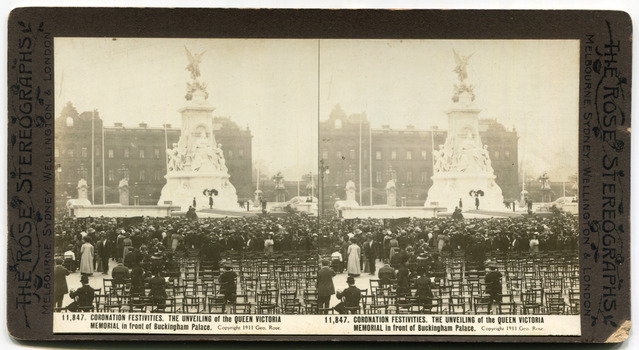 7	11,847	Coronation Festivities. The unveiling of the Queen Victoria Memorial in front of Buckingham Palace.