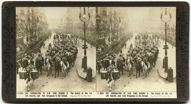 13	11,889	The Coronation of H.M. King George V. The bands of the 1st Life Guards and 2nd Dragoons in the Strand.