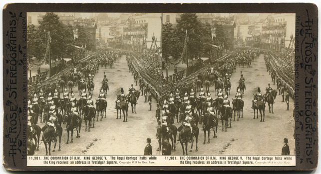 17	11,901	The Coronation of H.M. King George V. The Royal Cortege halts while the King receives an address in Trafalgar Square.