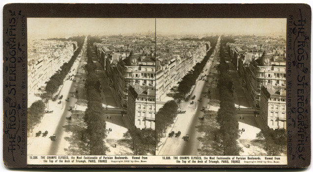 15,336	The Champs Elysees. The most fashionable Boulevards. Viewed from the top of the Arch of triumph. Paris, France