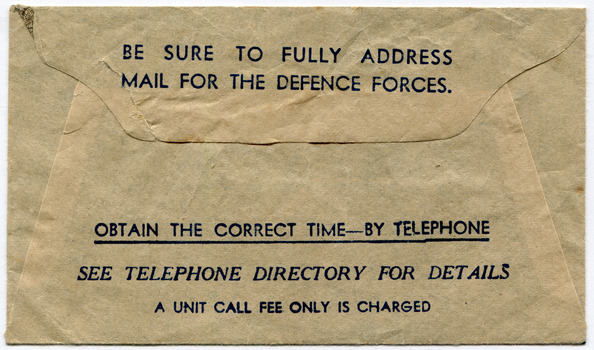 Back of Telegram Envelope