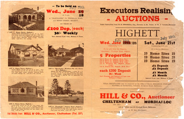 Executors Realising Auction - Highett 19 home sites side 1