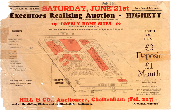 Executors Realising Auction - Highett 19 home sites side 2