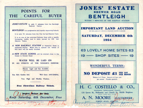 Jones' Estate, Brewer Road Bentleigh Side 1