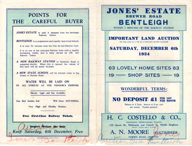Jones' Estate, Brewer Road Bentleigh Side 1