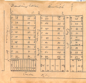 Grandview Estate - hand drawn plan of subdivision