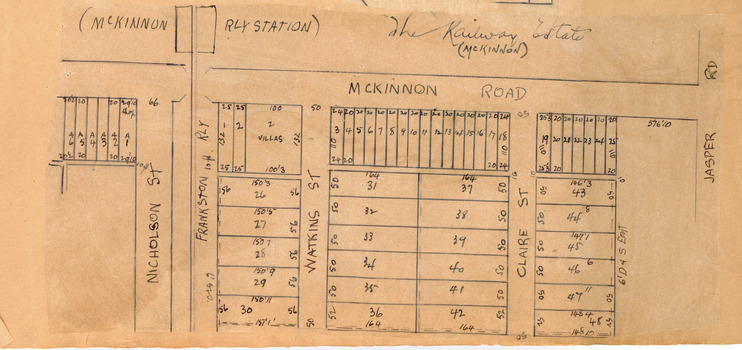 McKinnon Railway Estate, McKinnon - plan.