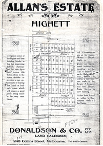 Allan's Estate, Highett land sales