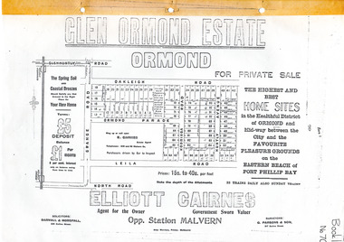 Glen Ormond Estate, Ormond advertising brochure