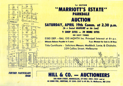 Marriott's Estate, Parkdale No 2.