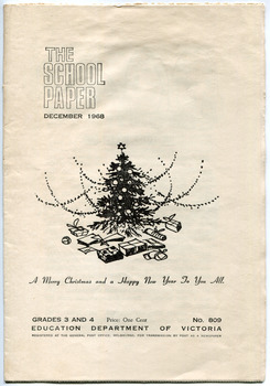 The School Paper Grade 3 and 4 No 809 December 1968 - Cover