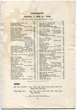 The School Paper Grade 3 and 4 No 809 December 1968 - Contents page