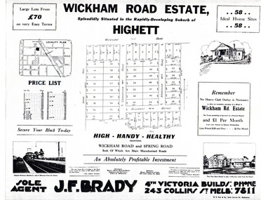 Wickham Road Estate, Highett, brochure