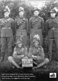 Photograph, Light Horse No 2 Troop, Victoria Valley, 1939