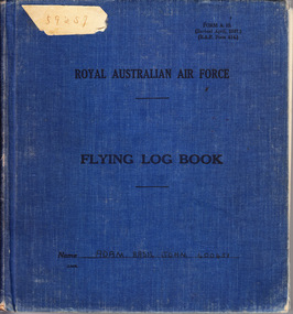 Book, No makers listed, RAAF Flying Log Book, Mid 20th Century