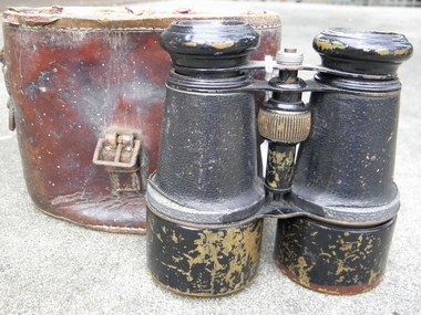 Binoculars, There are no makers details on the binoculars or the case, Mid 20th Century