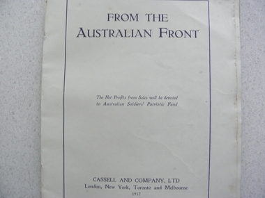 Book, From the Australian Front, 1917