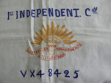 Embroidered Supper Cloth relating to Richard H Bromilow, No makers mark, Mid 20th Century