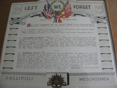 Dedication, There is no makers mark, Mid 20th Century