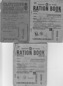 Ration and Clothing Books J A Ollis, circa 1940s