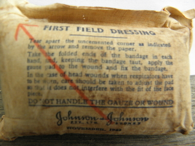First Field Dressing, Johnson & Johnson Pty Ltd, 1942