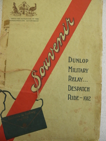 Souviner Program, No makers listed, Dunlop Military Relay ... Despatch Ride 1912, 1912