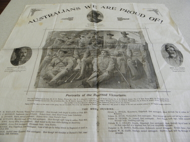 Linen Cloth - Australians we are Proud Of!, Early 20th Century