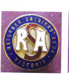 Badge - Returned Soldiers Association, Early 20th Century