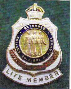 Badge - RSL Life Membership, Late 20th century