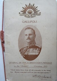 Card, A Christmas Message to the ANZACS, 1915