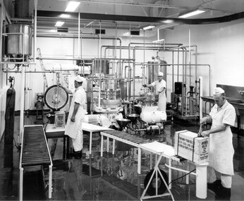 Photograph - Photograph - anhydrous milk fat packaged in the Butteroil plant, n.d