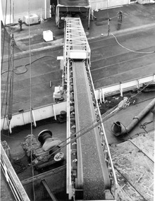 Photograph - Photograph - aerial view of Lucerne pellets loaded onto ship, 1972