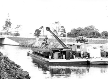 Photograph - Photograph - Priestman Stippert Barge Dredging Canal, c. 1954