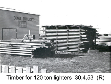 Photograph - Photograph - Timber for 120 Ton Lighters, 1953
