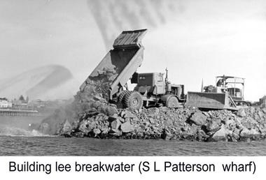 Photograph - Photograph - construction of Lee Breakwater and S. L. Patterson Wharf, n.d