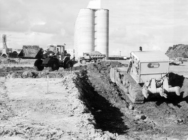 Photograph - Photograph - wheat storage construction, c. 1970