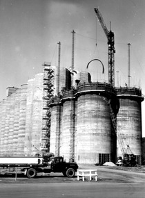 Photograph - Photograph - grain silo construction, 1969-1970