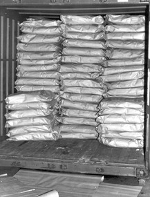 Photograph - Photograph - Frozen meat for loading onto ship, n.d