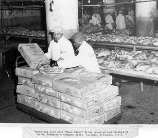 Photograph - Photograph - frozen goods from Portland received in USA, n.d
