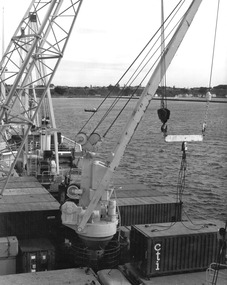 Photograph - Photograph - jetty cranes, Portland, 1980s