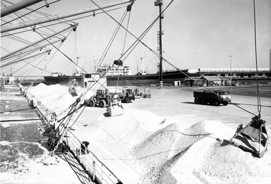 Photograph - Photograph - Phosphate loaded onto a ship, n.d