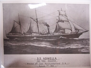 Photograph - Photograph - S.S. Admella, n.d