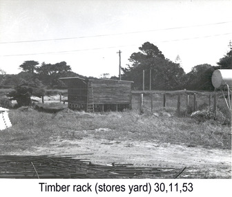Photograph - Photograph - Portland Harbour Trust - Timber Rack, Stores Yard, 1953