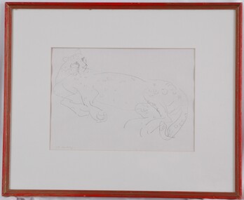 Drawing, Mary Macqueen, Cheetah, c. 1972