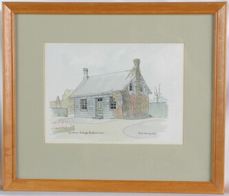 Painting, Ruth Denny, Gardens Cottage Portland 1857, 1967