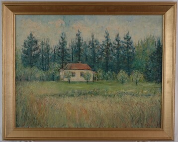 Painting, Jack Freeman, Landscape Dandenong, c. 1961