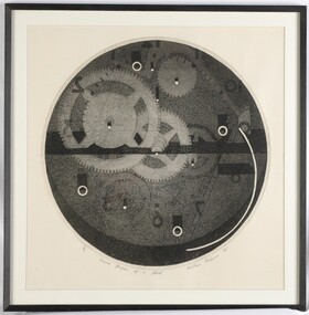 Print, Visual Diagram of a Clock, 1969